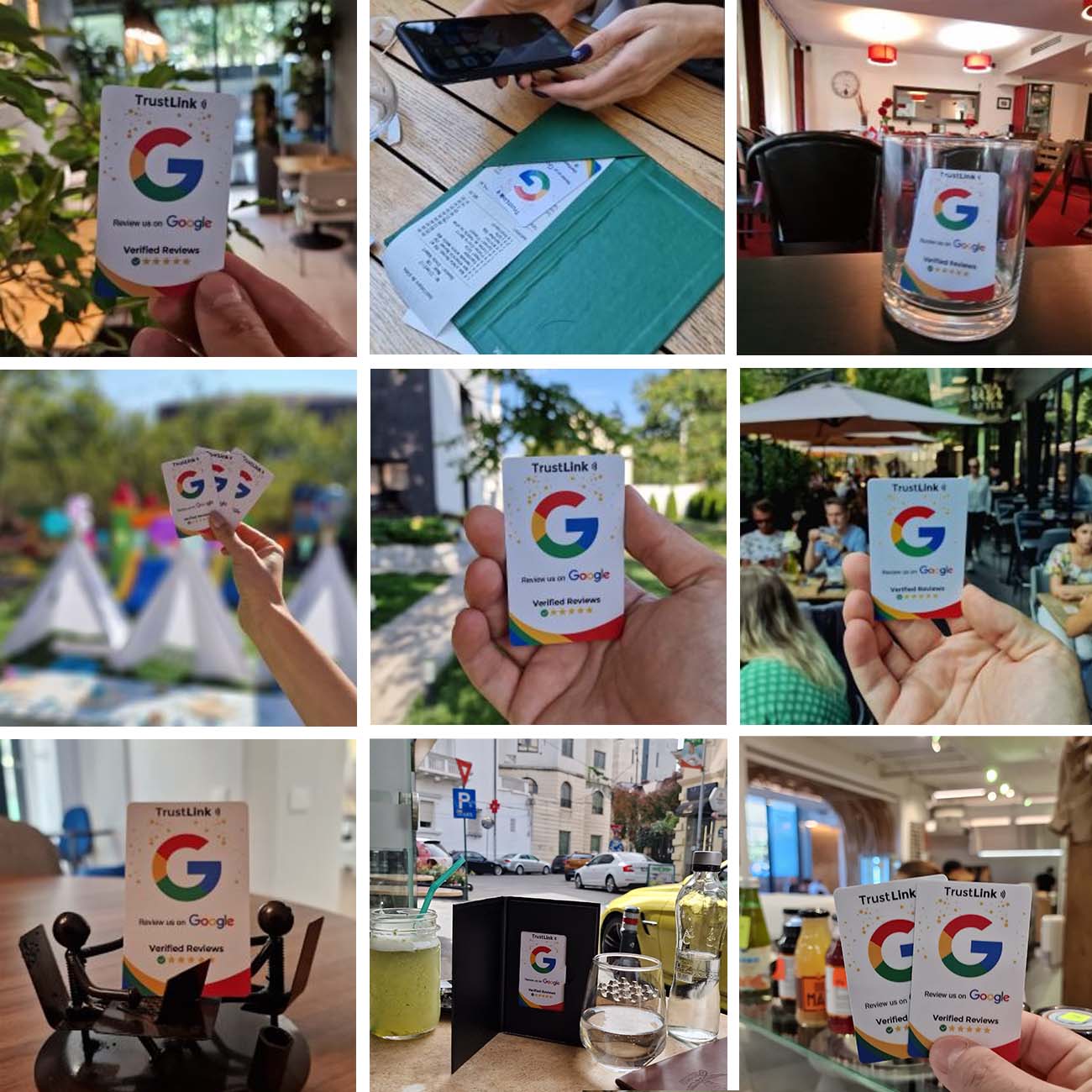 Imagini de la clientii care au cumparat cardul pentru recenzii google - TrustLink