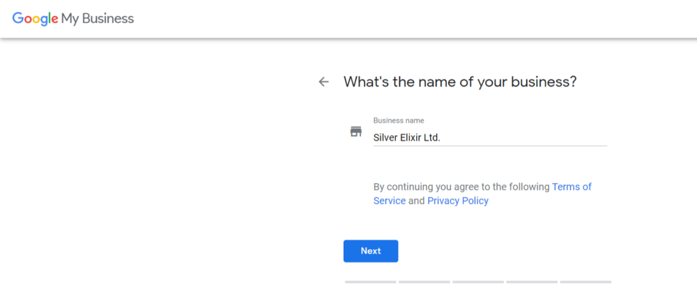 Cum se creeaza un cont Compania mea pe Google pasul 3